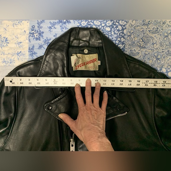 Vintage Men’s Cycle Rider Leather Jacket - Picture 5 of 12